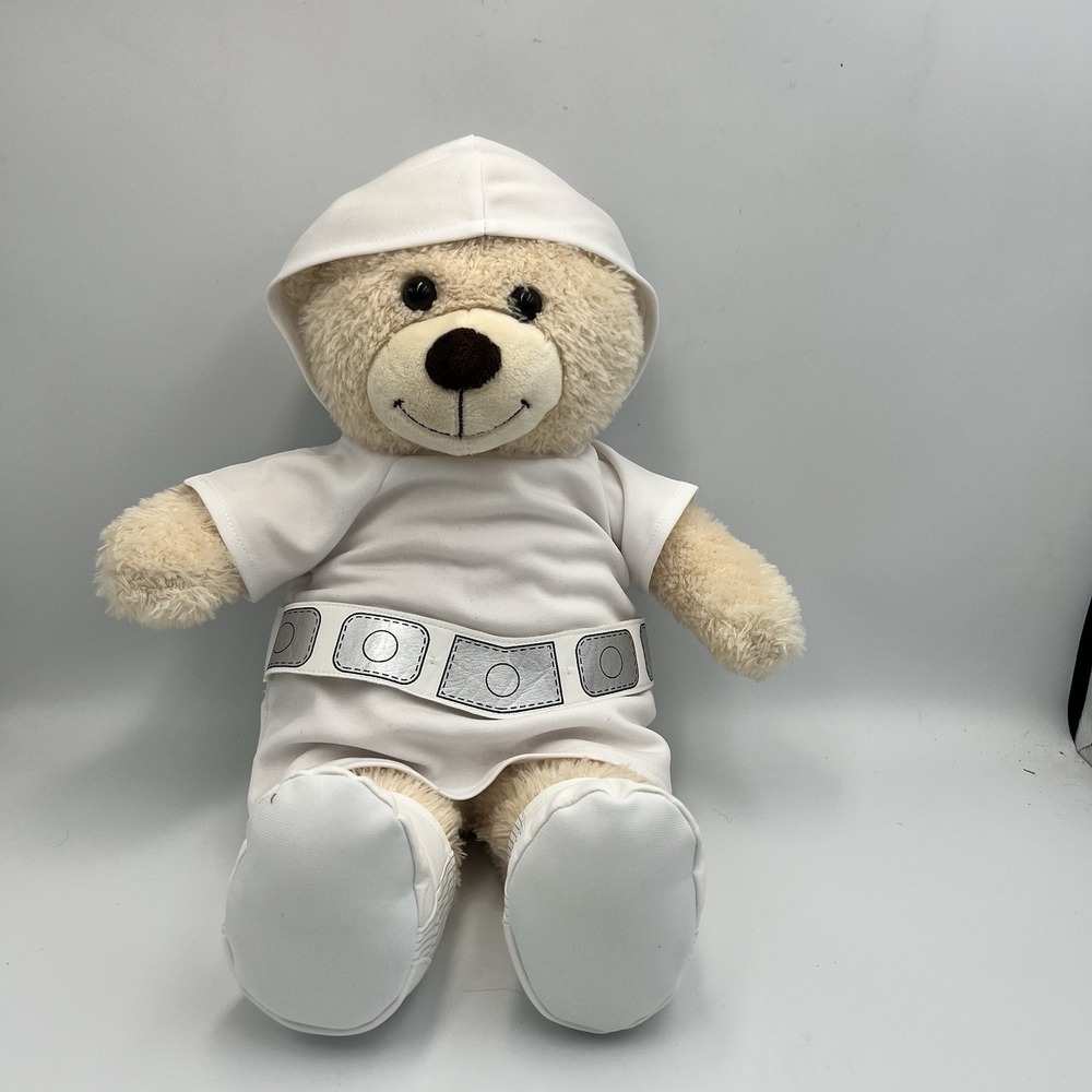Build-A-Bear Star Wars Princess Leia Outfit Costume White Hooded Dress Belt